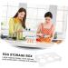 Mikikit Egg Holder Storage 3pcs Egg Storage Box Fridge Eggs Refrigerator Clear Shelves Kitchen Egg Holder Place Plate Household - Buy Online on GoSupps.com