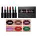 Jeu de Maquillage pour L vres - Kit de Gloss L vres Gothique Finition Mate pour Maquillage - Set De Rouge Longue Tenue Halloween Pour Voyage Carnaval Bal Masqu
