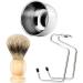 Men's Shaving Set: Bamboo Razor Tool Container Shaving Bowl Rack & Brushes - Manscaping Essentials - Buy Online on GoSupps.com