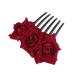 Ipetboom 1pc Wedding Rose Flower Hair Comb Wedding Comb Bridal Headpiece Bridal Hair Clip Hair Jewels for Women The Rose for Women Hair Accessory for Women Floral Comb Jewelry Bride Flowers
