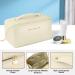 Large Capacity Aucuu PU Cosmetic Travel Bag | Multifunctional & Waterproof Organizer - Gift for Women | Milky White - Buy Online on GoSupps.com