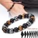 Eumenides Class A Tiger Eye Bracelet - 10mm Yellow Obsidian Magnetic - Sunshine & Confidence - 7.85 inches - Buy Online on GoSupps.com
