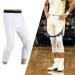 Unisex Knee Brace - Lengthened Anti-Collision Compression Sleeve for Basketball Football Tennis Running | Microfiber Fabric with Hex Cushion | M Size (160-175CM Height) - White - Buy Online on GoSupps.com