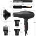 JIAABCHOMO Professional 2500W Ionic Hair Dryer with Diffuser, Brush, and Nozzle - Fast Drying, 2 Speeds, 3 Heat Settings, Cool Button - Hairdryer for Women - Buy Online on GoSupps.com
