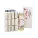 Epilwax-refill pack with: 12 roll-on cartridges with honey 1 pack with 100 fleece strips for hair removal and 1 bottle with 250 ml of neutral oil after hair removal (aging) Azulen 120 g (10 pack)