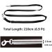 YankMooM 6.9FT Double Ended Dog Training Lead Leash - Multi-Function Rope for Walking, Running, and Training | Black - Buy Online on GoSupps.com