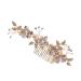 Ipetboom Crystal Headpiece Wedding Hair Comb Flower Leaf Hair Comb Flower Hair Accessories Flower Hair Comb for Women Bridal Hair Comb Tiara Bride European and American Mosaic
