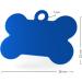 Custom Engraved Blue Dog Tag Bone | Large 38mm with 2 Key Rings - International Shipping - Buy Online on GoSupps.com