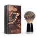 Benjamin Barber Classic Shaving Brush Ebony - Shaving brush with steel handle that provides a smooth and gentle shave