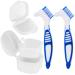 4 STK Denture Picking Box for Presses Mmersion Box for Prostheses Storage Box Container With Provere Cleaning Timetry Bush
