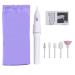 CYzpf USB Electric Nail Drill Portable Electric Nail Drill Machine Manicure Pedicure Polishing Shape Tools with Drill Bits for Home Salon Use Just Put in The Battery and Use White One Size