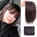 Straight Hair Topper hair pieces with Fringe for Thinning Hair Women Clip in Hairpieces Woman Topper Hair piece Toupee for Hair Loss 14INCH/35CM Dark Brown
