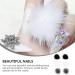 Shop Lurrose Mini Pompom 6Pcs - Faux Pompom Nail Art Stickers for DIY 3D Decorations | Black & Gray Fluffy Pompons for Hats Shoes Bags - Buy Online on GoSupps.com