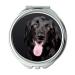YENDOSTEEN Mirror makeup mirror Dog Pet Hovawart Black Black Background Dog Head Pocket Mirror portable mirror