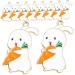 VILLCASE 10pcs Rabbit Charms Bracelets Earring Making Supplies Feng Shui Animal Decoration Choker Necklaces for Girls Charm Bracelet Making Kit Girls Bracelets Teaching Aids Food Alloy