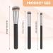 3-Piece Professional Makeup Brush Set - Foundation & Concealer Brushes for Liquid & Powder Makeup - Buy Online on GoSupps.com