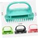 Iwowhero 2 Shampoo Brush - Silicone Scalp Massager for Women | Cleansing Comb | 11x6cm | Green - Buy Online on GoSupps.com