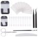 Niceneeded 30 pcs. Fiberglas nail extension fake nails tips 30 pieces magical nail extension silk fiber glass 2 pcs. Tweezers 1 pc. Nail file 1 piece of scissors & 1 piece of nail brush