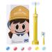Kids Sonic Toothbrushes for Age 3-12, Wireless Rechargeable Electric Toothbrush with 2 Brush Heads, Build-in 3 Modes Cleaning with Memory and Smart Timer for Childs, Yellow