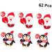  PRETYZOOM PRETYZOOM 62 Pieces Christmas Lollipop Cards Pencil Caps Ornament Decor Cartoon Paper for Lollipop Message Paper for Candy Korean Version Candy - Buy Online on GoSupps.com