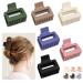 Medium Claw Hair Clips for Women Girls 2 Matte Square Small Hair Claw Clips for Thin Thick Hair Nonslip Neutral Rectangle Jaw Clip  6 PCS