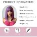 OUFEI half-purple half-wine red Bob Wig With Bangs Short Straight Wig For Women Synthetic Hair Wigs for Daily Party Cosplay Wear - Buy Online on GoSupps.com