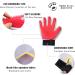 Marchul Pet Grooming Glove - Deshedding Massage Mitt for Cats, Dogs, Horses - Long/Short Hair Remover - 1 Pair (Red) - Buy Online on GoSupps.com