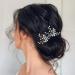 Casdre Crystal Bride Wedding Hair Pins - Silver Rhinestone Pearl Bridal Accessories (Pack of 2) - Buy Online on GoSupps.com