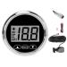 KIMISS Waterproof digital speedometer 52 mm / 2 inch marine depth knife range 100 m / 110 yd white backlight waterproof for yachts fishing boats