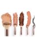 Vegan Makeup Brush Set - Luvia Travel Set Macchiato | 5 Cosmetic Brushes & Storage | Schwaz - White/Macchiato - Buy Online on GoSupps.com