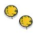 Yellow Lemon Printed Mini Round Pill Box Pill Box 3 Compartment Medicine Pill Case Pill Organizer Travel Pillbox Portable Pill Box for Pocket Home Office Use