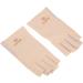  Fockety Fockety Nail Lamp Gloves Thoughtful Design Stretchable UV Protection Fingerless Manicure Gloves for Dry Nail Gel Medium Size Cotton Fiber (Light Yellow) - Buy Online on GoSupps.com