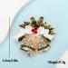 Enamel Christmas Bell Brooch with Crystal - Gold Brooches for Men & Women | Unisex Party Jewelry Corsage - Buy Online on GoSupps.com