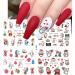 4 in 1 Sliders Wraps Winter Water Transfer Cute Snowflakes Abstract Leaf Penguin Bird Nail Stickers(01) Style01 - Buy Online on GoSupps.com