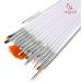 20-Piece Nail Art Brush Set with Pink and White Acrylic Handles - Manicure Pedicure Kit for Designing, Dotting, and Painting (White) - Buy Online on GoSupps.com