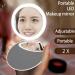 Aekegrep LED Lighted Travel Makeup Mirror 1x/2x Magnification Compact Portable 3.5 inch Folding Mirror, Handheld 2-Sided Round Mirror - Pink - Buy Online on GoSupps.com