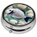 White Tropical Fish Round Pill Box | 3-Compartment Organizer for Purse & Pocket | Portable Travel Solution - Buy Online on GoSupps.com