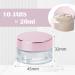 Tuakimce 10-Pack 20ml Refillable Transparent Glass Cosmetic Containers with Pink Lids - Perfect for Creams & Essential Oils - Buy Online on GoSupps.com