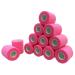Self Adhesive Bandage Medical Tape Elastic Bandages Flexible Breathable First Aid Nonwoven Roll Stretching Exercise Ankle Sprains and Swelling Sports 2" x 5 Yards 12 Pack (Rose red)