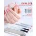 4PC Glass Nail File and Shiner Kit for Salon Manicure - Double Sided Crystal Buffer Files and Nano Polishers, Ideal for Acrylic and Natural Nails - Perfect for Women & Girls - Buy Online on GoSupps.com