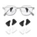 Ubrave triangle non-slip Glasses Ear Hooks Glasses Temple Cover Comfort Silicone Glasses Holder for Running Sports Camping Learning to Read (2 Black 2 Transparent White)