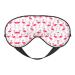 Red flamingo pattern print Unisex Sleeping Eye Mask Soft Blocking Eye Mask Adjustable Strap Sleeping Face mask