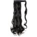 24" Dark Black Wrap Around Ponytail Hair Extensions Curly One Piece Clip in Hairpiece - Buy Online on GoSupps.com