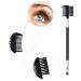 2 PCS Duo Eyebrow Brush Set | Angled Brush & Eyelash Comb | Professional Eye Makeup Tool - Buy Online on GoSupps.com