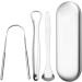 Stainless Steel Tongue Scraper Set | Reduce Bad Breath | U-Shaped & Spoon Shape Tongue Cleaner | Premium Oral Care Tool - Buy Online on GoSupps.com