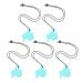 5Pcs Chew Teethers Necklace Silicone Sensory Chewing Necklaces for Toddlers Kids Children (Turquoise Green)