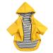 Dog Raincoat Waterproof Puppy Rain Jacket with Hood for Small Medium Dogs, Poncho with Reflective Strap, Storage Pocket and Harness Hole - Yellow - Medium Medium (Chest: 24") Yellow