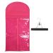 ZJchao wig pockets Storage with hanging hair extensions storable dust -dust -density hair extensions carrier holder with zipper for daily use (Rose red)