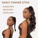 Juziviiee Long Ponytail Extensions - Clip-In Natural Synthetic Hair Extensions for Women | 45cm Black Afro Braid Ponytail - Buy Online on GoSupps.com