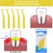 Prasacco 25-Piece Interdental Brushes | L-Shaped 0.6 mm Portable Oral Care Brushes | Non-Slip Handle for Effective Tooth Cleaning (Yellow) - Buy Online on GoSupps.com